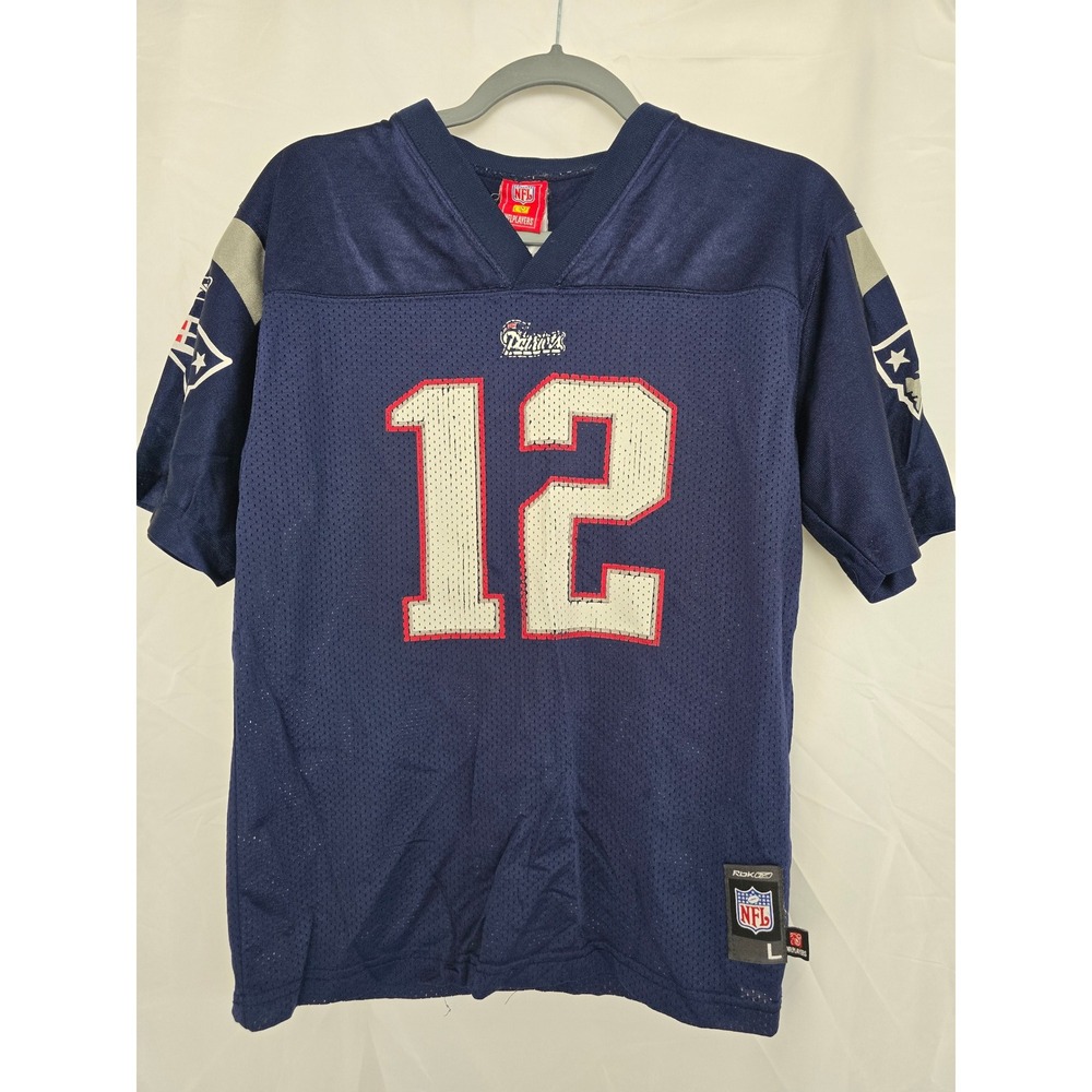 Kids Large‎ New England Patriots Tom Brady 12 Football Jersey Reebok NFL
